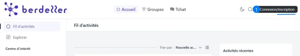 Illustration boutons Connexion et Inscription de Berdeller