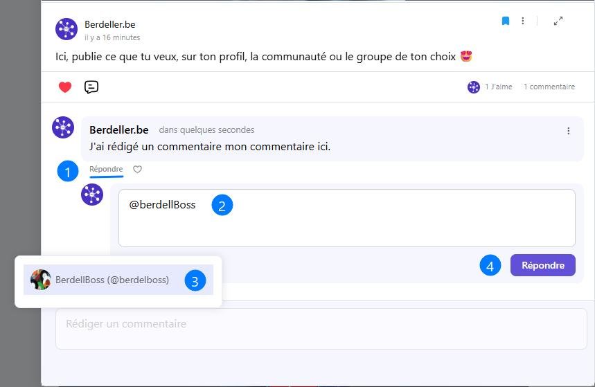Illustration répondre à un commenter sur Berdeller