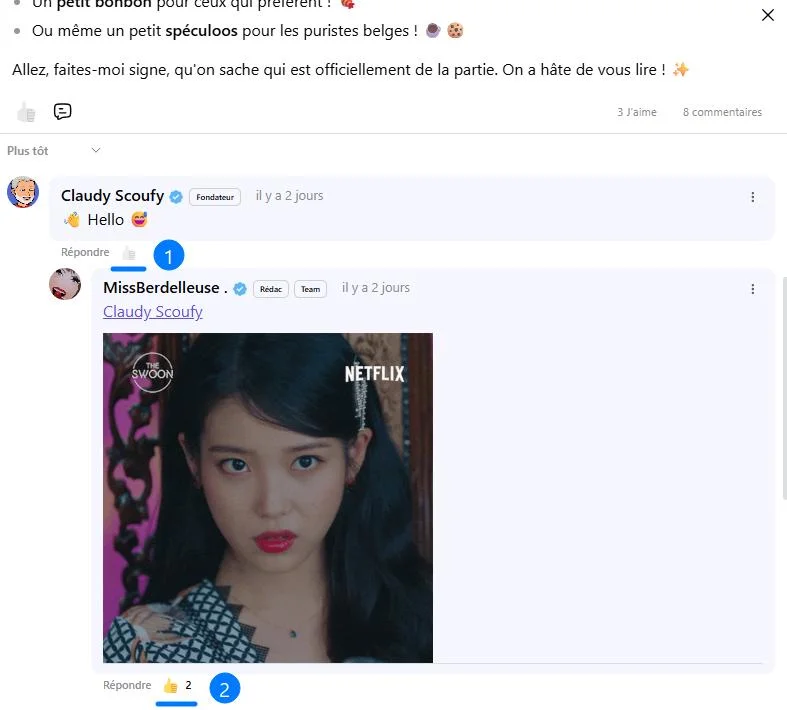 Illustration des réactions