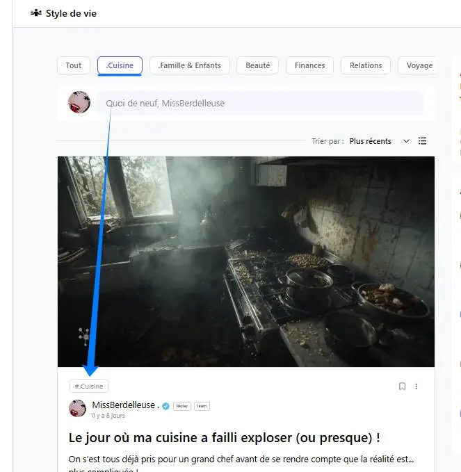 Illustration du tri par sujet sur un groupe