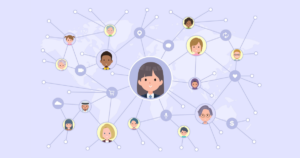 Illustration de berdeller la communauté en ligne éthique